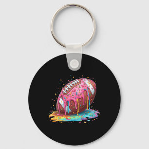 Football Drip For Lineman Wr Qb Rb Ice Cream Sprin Keychain