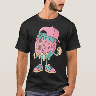 Football Drip Girls Ice Cream Drip Youth Sports T-Shirt