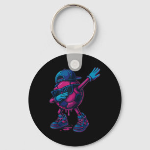 Football Drip Ice Cream For Boys Funny Dabbing Soc Keychain