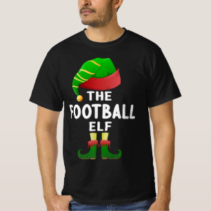 Football Elf Christmas Family Matching Pajamas Elf T-Shirt