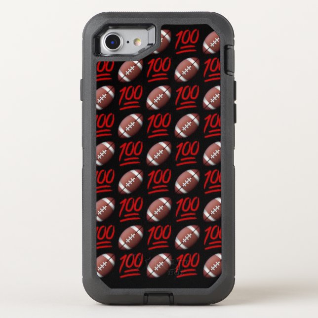 Football Emoji iPhone 8/7 Otterbox Case (Back)