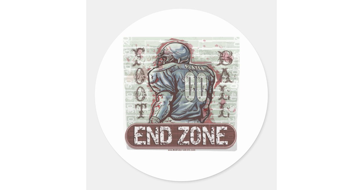 Football End Zone Sticker 