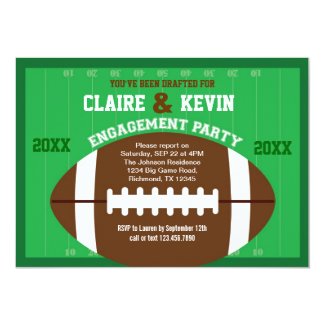 Football Engagement Party Invitation
