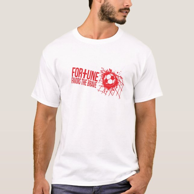 Football England brave red sports slogan t-shirt (Front)