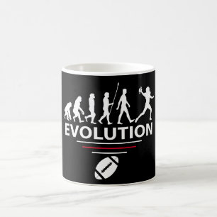 Football evolution coffee mug