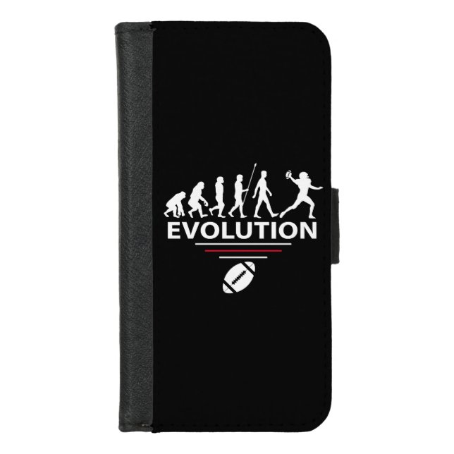 Football evolution iPhone wallet case (Front)