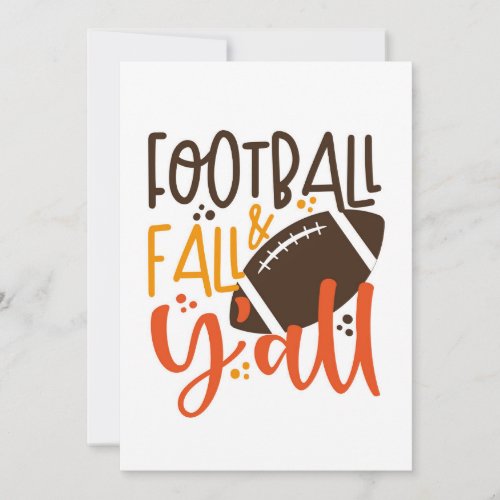 Football Fall  Yall Card