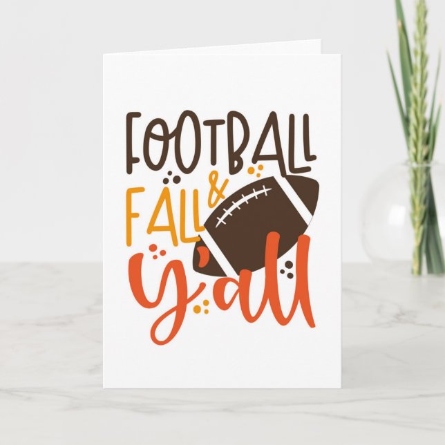 Football Fall & Y'all Card (Front)