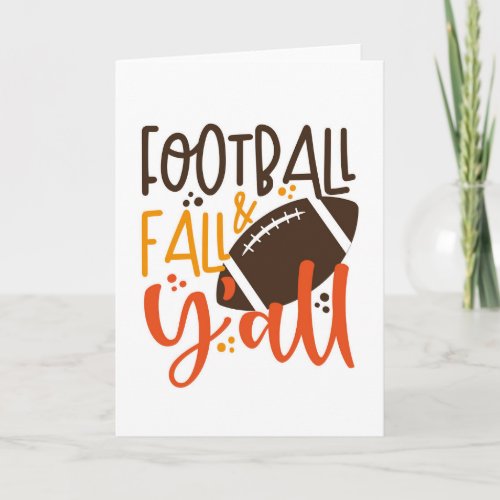 Football Fall  Yall Card