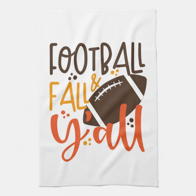 Football Fall & Y'all Kitchen Towel (Vertical)