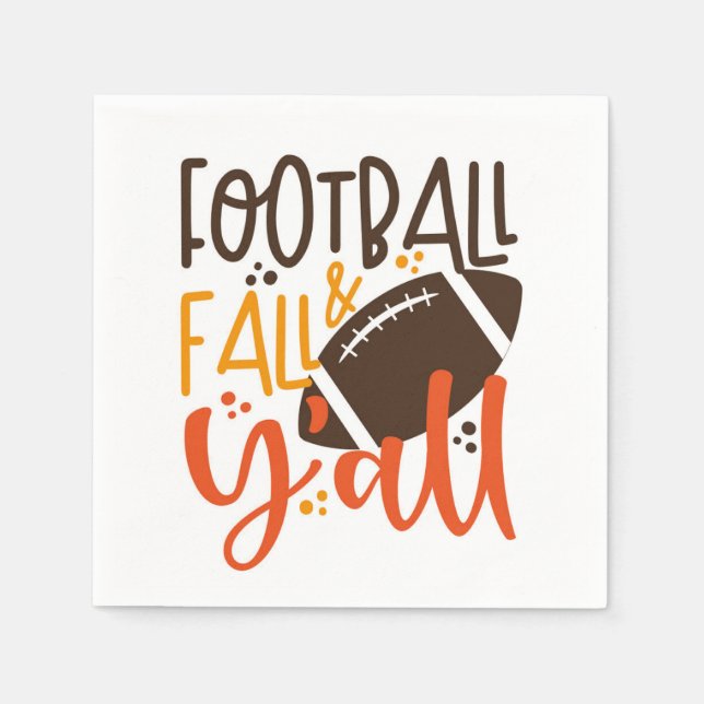 Football Fall & Y'all Napkins (Front)