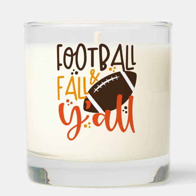 Football Fall & Y'all Scented Candle (Front)