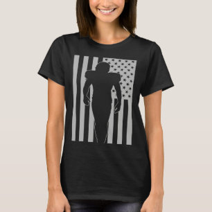 Football Family Biggest Fan Cheer USA American Fla T-Shirt