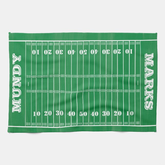 Football Family Sunday Game Day Gift Kitchen Towel (Horizontal)