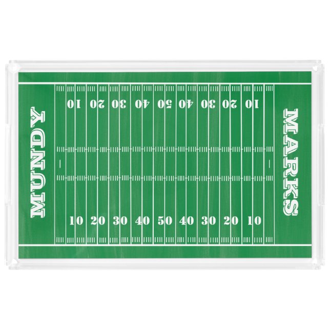Football Family Sunday Game Day Party Acrylic Tray (Front)