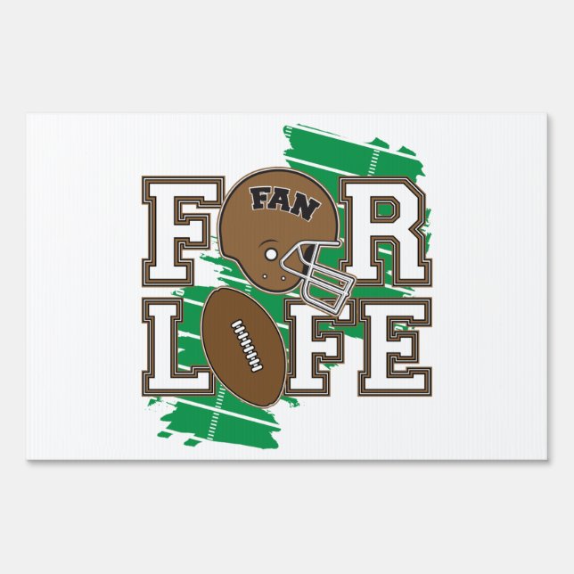 Football Fan Brown Yard Sign (Front)