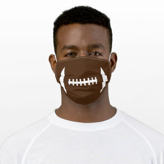 Football Fan Customizable Football Team Color Adult Cloth Face Mask (Worn)