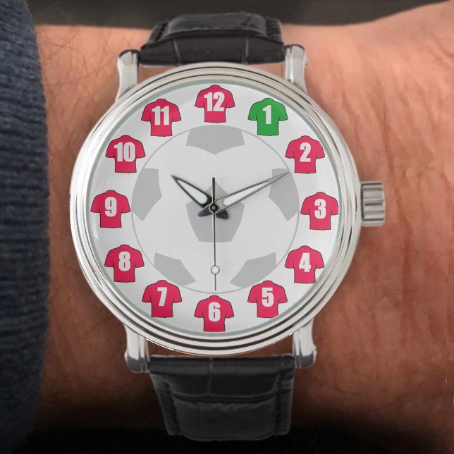 Football Fan Gift Watch - with Red Shirts (Creator Uploaded)