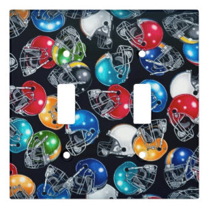 Football Fan Helmets Light Switch Cover
