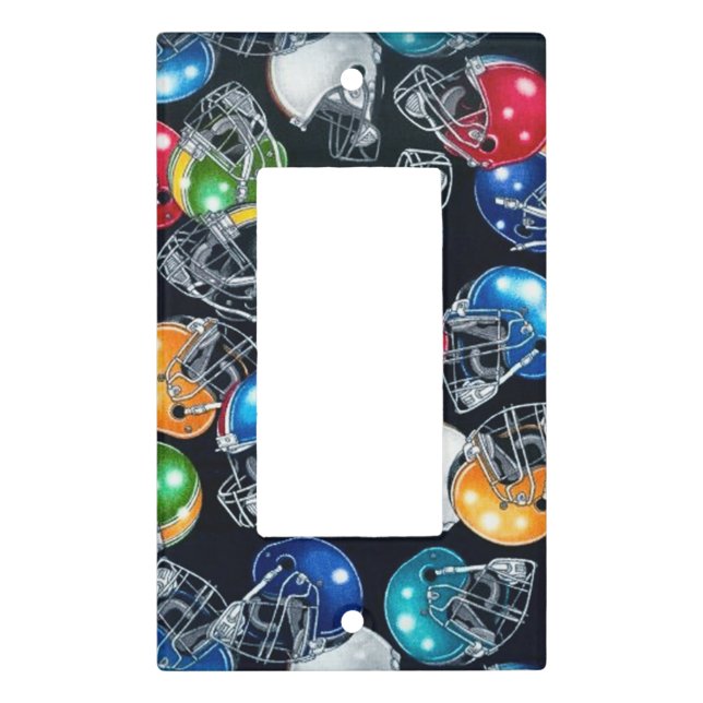 Football Fan Helmets Light Switch Cover (Front)
