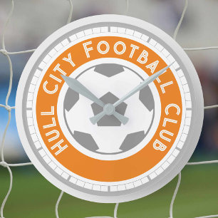 Football Fan or Football Supporter. Football Club  Round Clock