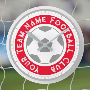 Football Fan or Football Supporter Round Clock