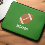 Football Fan Personalized Kids Laptop Sleeve<br><div class="desc">Football Fan Personalized Kids design.</div>