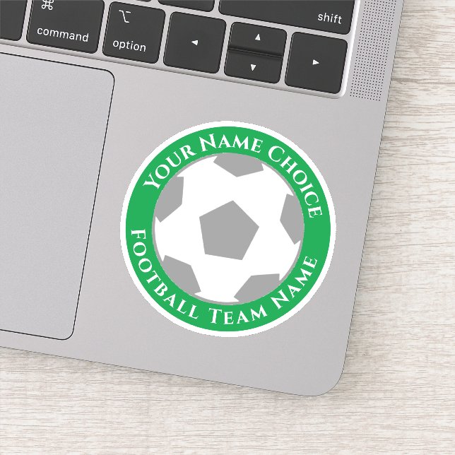 Football Fan Personalized with Team Name Sticker (Detail)