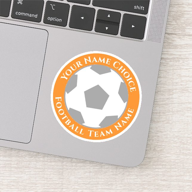 Football Fan Personalized with Team Name Sticker (Detail)