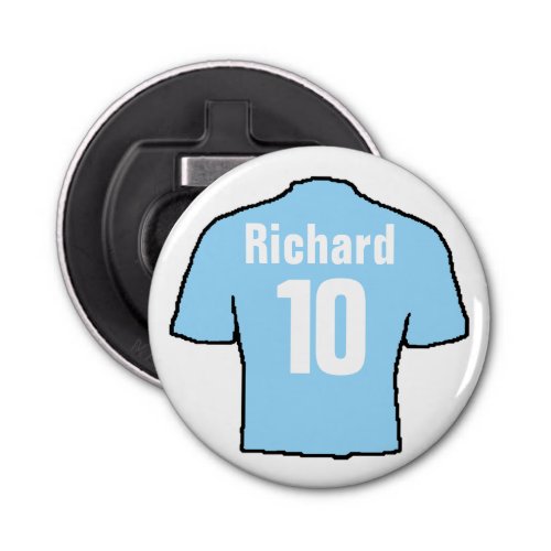 Football Fan Shirt to Personalise Bottle Opener