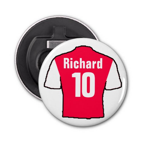 Football Fan Shirt to Personalise Bottle Opener