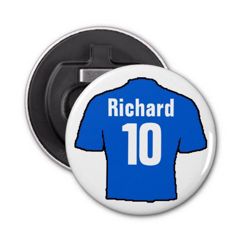 Football Fan Shirt to Personalise Bottle Opener