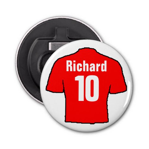 Football Fan Shirt to Personalize Bottle Opener