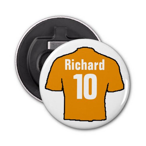 Football Fan Shirt to Personalize Bottle Opener