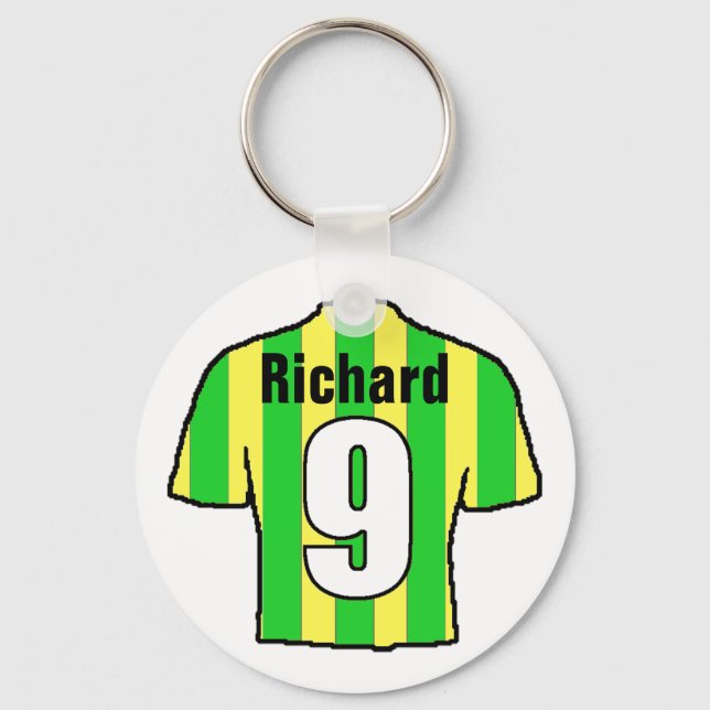 Football Fan Shirt to Personalize. Keychain (Front)