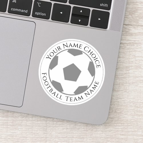 Football Fan Sticker Personalised with Team Name