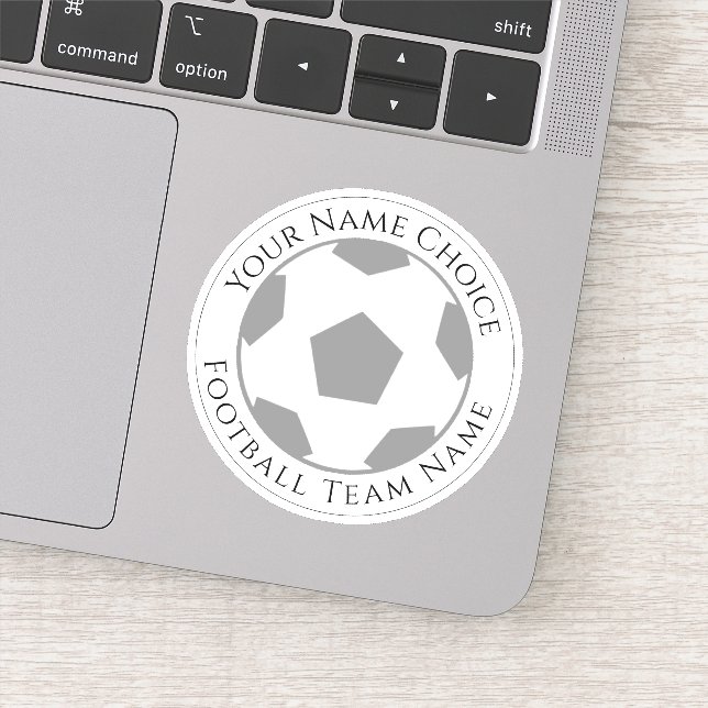 Football Fan Sticker Personalised with Team Name (Detail)