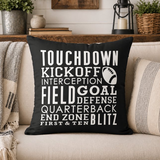 Football Fan  Throw Pillow (Creator Uploaded)