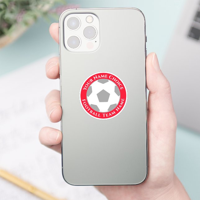 Football Fan with Team Name Mobile Phone Sticker (Phone)