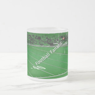 Football Fanatic Frosted Glass Coffee Mug
