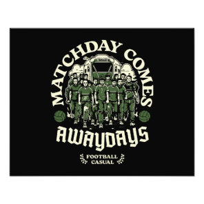 Football fans casual matchday comes photo print