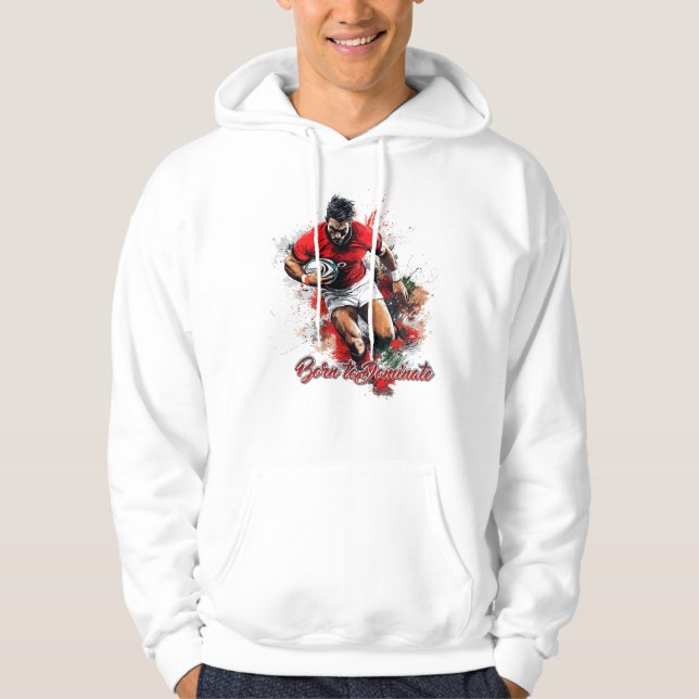 Football Fans Graphic and Text Hoodie (Front)