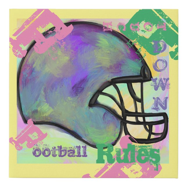 FOOTBALL FAUX CANVAS PRINT (Front)