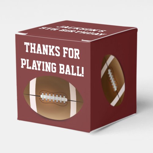 Football Favor Boxes for Birthday Party