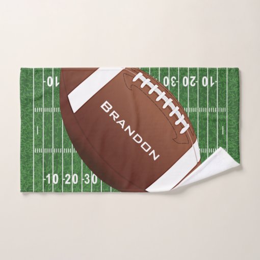 Football Field and Ball Design Bath Towel Set | Zazzle