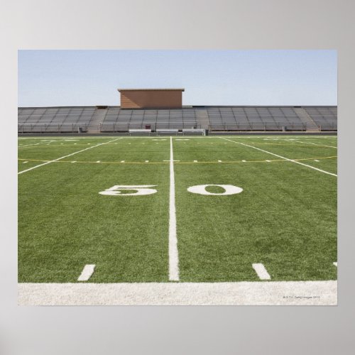 Football field and stadium poster