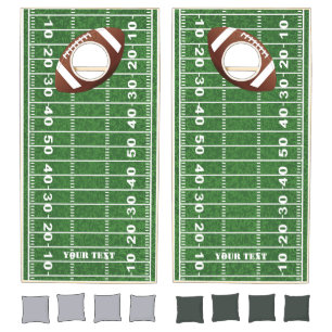 Football Field Ball Design Cornhole Set