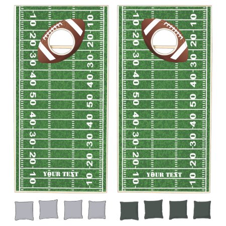 Football Field Ball Design Cornhole Set