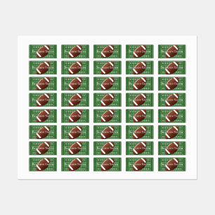 Football Field Ball Design Name Tags Labels