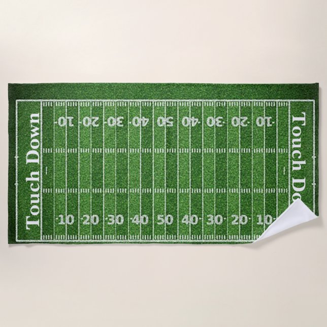 Football Field Beach Towel (Front)